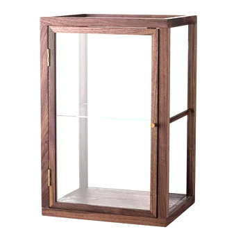 

Black Walnut Glass Reception Cabinet Solid Wood Frame Exhibition Japanese Household Collection Teaware Crafts