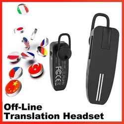 Écouteurs sans fil Bluetooth 5.0, pour Smart Wireless, oreillettes portables, suspendues, pour Business, supportant 50 langues 