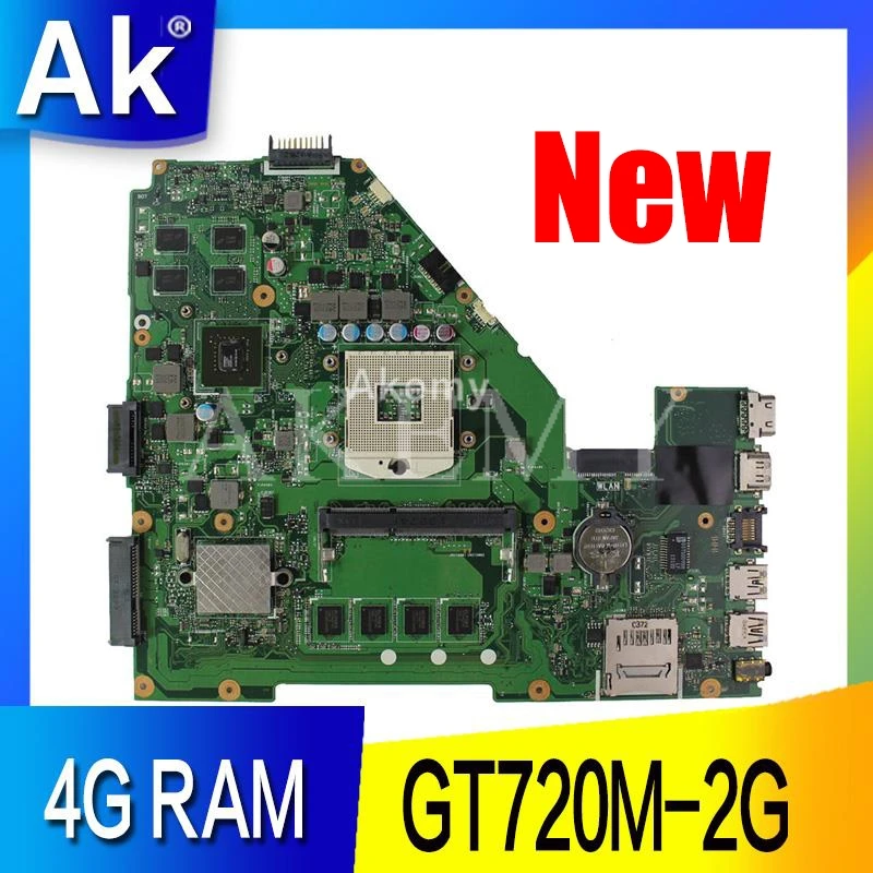 Nieuwe X550VC Laptop Moederbord Voor Asus X550VC R510V X550V X550 Test Originele Moederbord 4G Ram GT720M-2G Nieuwe X550VC Laptop Moederbord Voor Asus X550VC R510V X550V X550 Test Originele Moederbord 4G Ram GT720M-2G