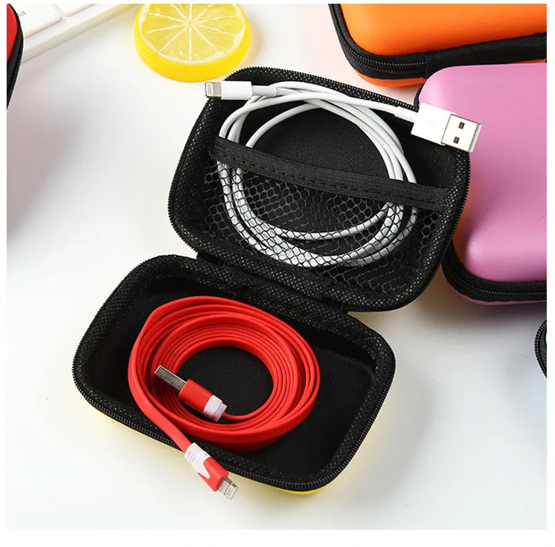 10pcs let Cartoon Mini Headphone Case Earphone Case Box Storage Bag cosmetic Small pieces key Organizer Portable Accessories