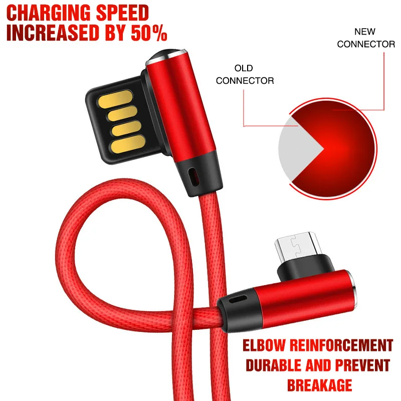 

XRKUI 3A Fast Charging Micro USB Cable For Samsung Galaxy S8 S9 Android Charged Data Line For Xiaomi Huawei Mobile Phone Cable