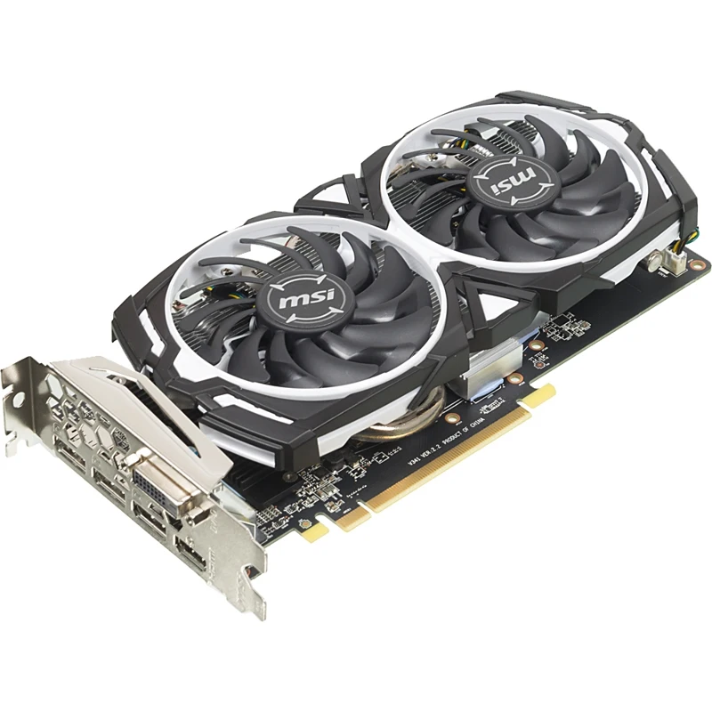 Видеокарта MSI PCI-E Radeon RX 570 ARMOR 8G OC AMD RX570 8192Mb 256b GDDR5 1268/7000 DVIx1/HDMIx1/DP