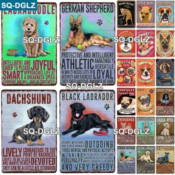

[SQ-DGLZ]Hound/Dachshund/German Shepherd/Labrador/Lhasa Apso/Labradoodle/Chihuahua/Cocker Spaniel Metal Sign Friend Plaques