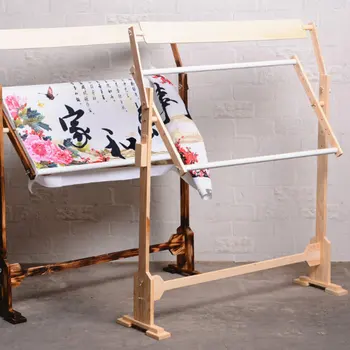 

S/M/L Adjustment Solid Wooden Frames Tabletop Cross Stitch Frame Embroidery Floor Stand for Needlework Sewing Handmade Tools