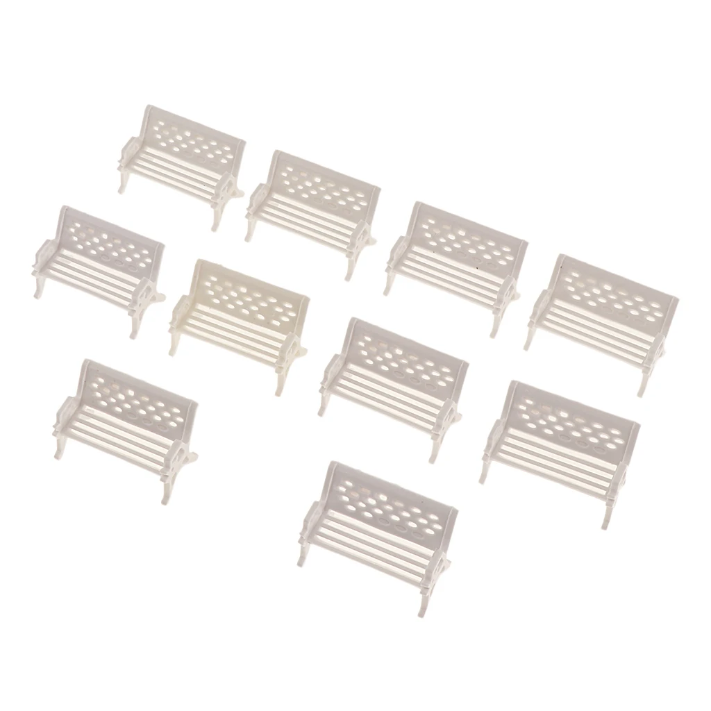 10pcs Geaden Park Decorative Bench Settle 1/50 O N Scale Scenics Layouts