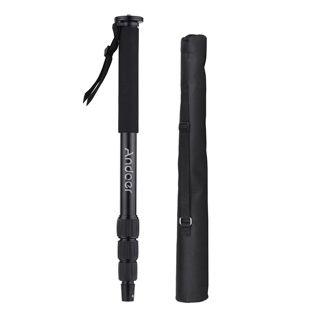Andoer Aluminum Alloy 4-Section Telescopic Photography Monopod Portable Unipod Holder for DSLR Camera Max Load Capacity 5kg/11lb
