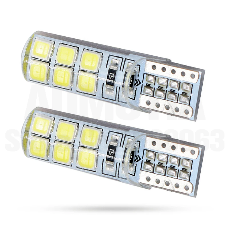 500x яркая кварцевая T10 светодиодный W5W 194 W5W 2835 Светодиодный 12SMD парковки авто Клин габаритный фонарь лицензии Светильник лампы