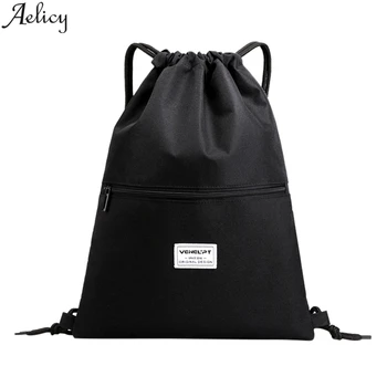 

Aelicy Fashion Casual Unisex Bundle Rope Sport Backpack School Bags Travel Beach Bags Drawstring pocket backpack drawstring bag
