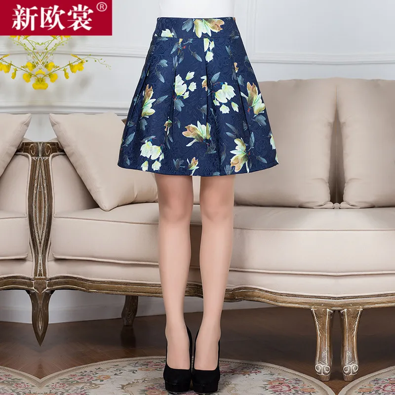 

Middle-aged Women's tiao wu qun Short Skirt Middle-aged WOMEN'S Skirt Autumn And Winter Middle-aged Women Dress WOMEN'S Short Sk