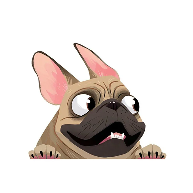 

Lovely Fawn French Bulldog Car Stickers Waterproof Bumper Accessories Sticker Pet Dog Vinyl Decal Animal Cartoon N137