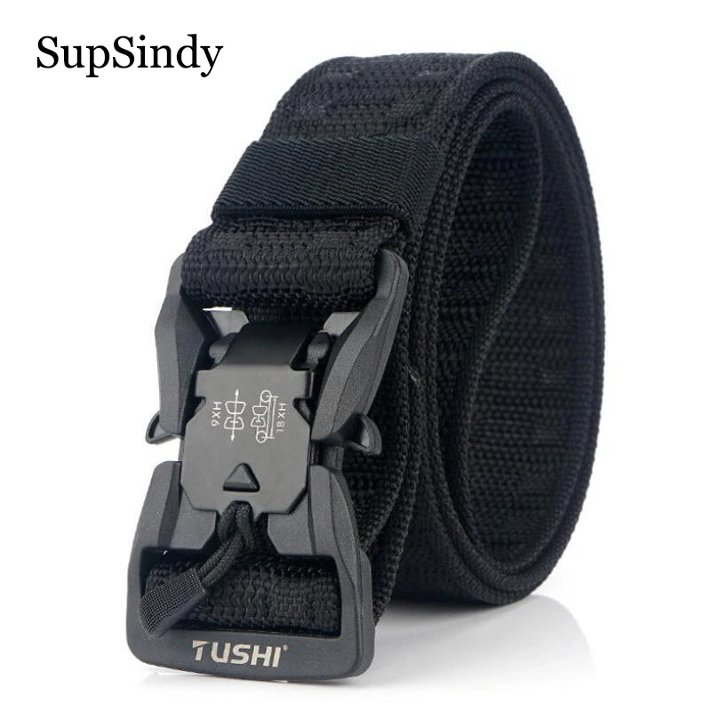 

SupSindy Military Army Combat Tactical belts for Men Quick Release Buckle Man's Canvas belt nylon Training Waistband male strap