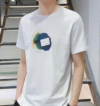 

ZNG 2020 New Men's T-shirt Funny Print T shirt Men Brand Summer Round Neck White Cotton Short-sleeved Tee Shirt Homme