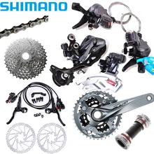 SHIMANO ALIVIO M4000 MTB Groupset M4050 группа набор 3x9 27 скорость переключатель коленчатого вала FC-M4050 BB52 кассета с цепью MT200 HG73 комплект