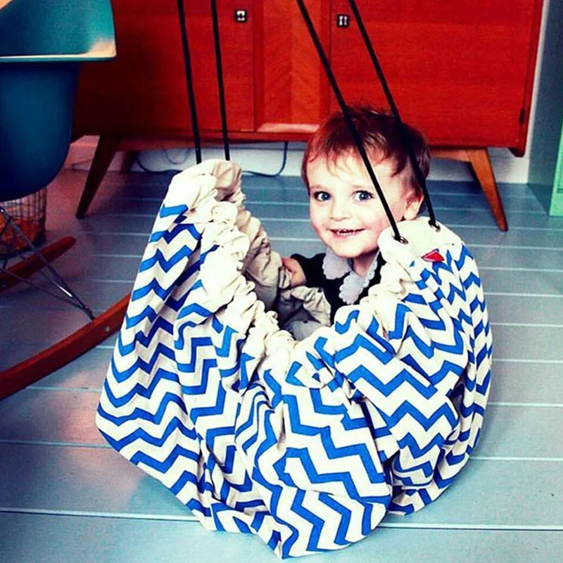 Toy storage bag game mat