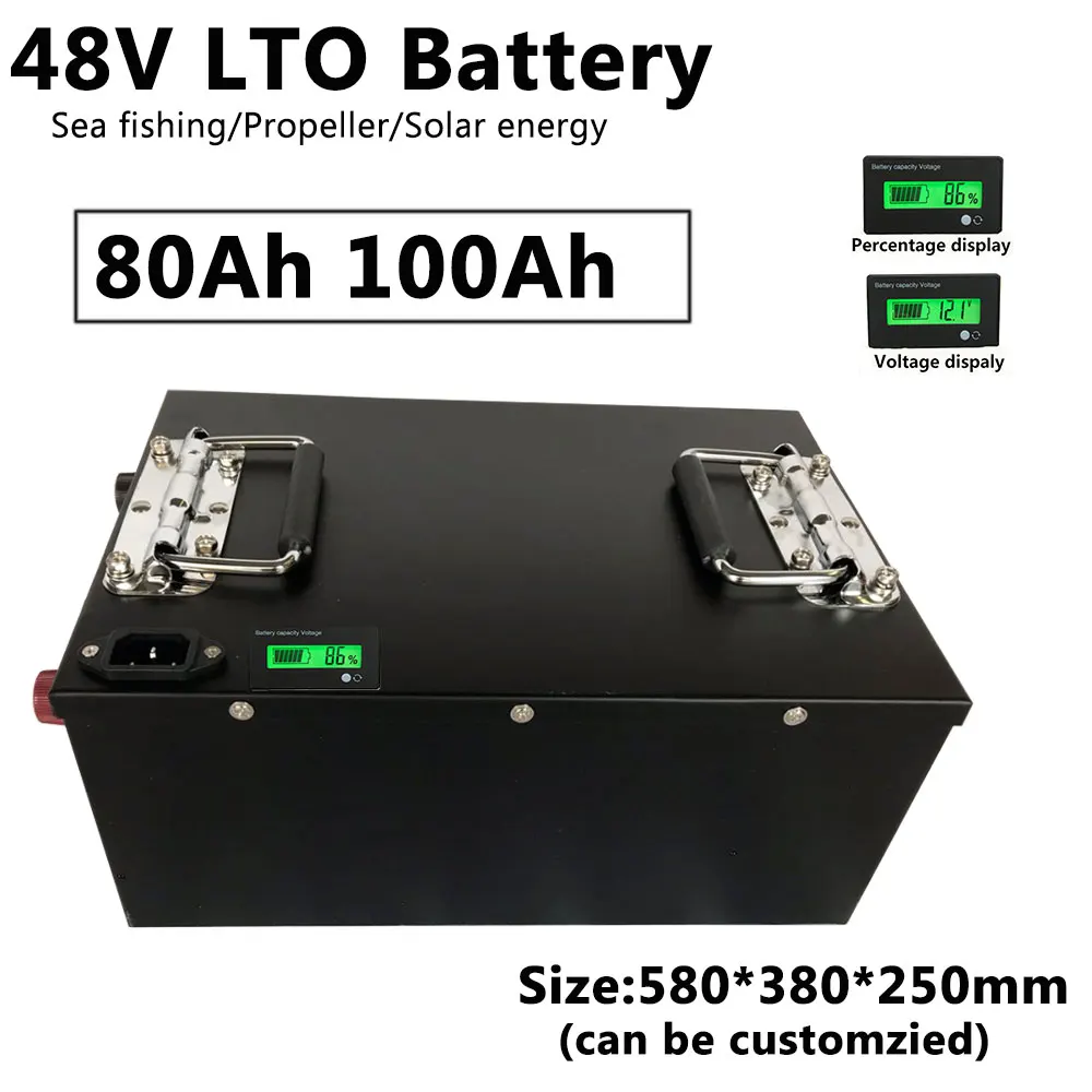 LTO 48V 80Ah 100Ah аккумулятор из лития и титана пакет 20000 циклов Быстрая зарядка с BMS для Гибридный электромобиль+ 10A зарядное устройство