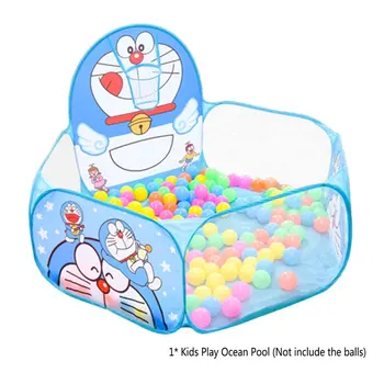 

1.2m Portable Children's Tent Houses Foldable Kids Baby Game Playing Tents Toy With Shoot Basketball Basket Ocean Ball Pool Tent