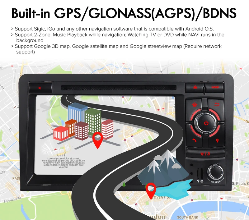 Top A-Sure 2 Din 7 Inch Android 9.0 Car Radio DVD GPS Player For Audi A3 (2003-2011) S3 RS3 RNSE-UP Navigation With 4GB RAM 8 Core 19 Top A-Sure 2 Din 7 Inch Android 9.0 Car Radio DVD GPS Player For Audi A3 (2003-2011) S3 RS3 RNSE-UP Navigation With 4GB RAM 8 Core 19