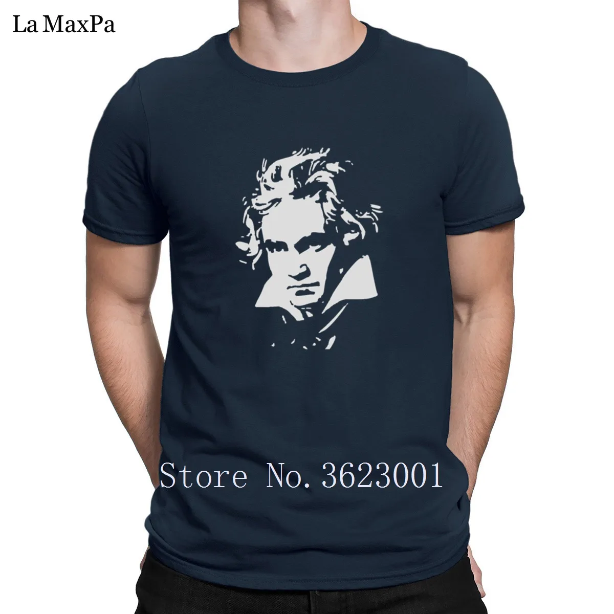 Футболка с надписью Ludvig Van Beethoven negator For Dark, Мужская футболка, новинка, футболка для мужчин, модная мужская футболка с круглым вырезом, подарок