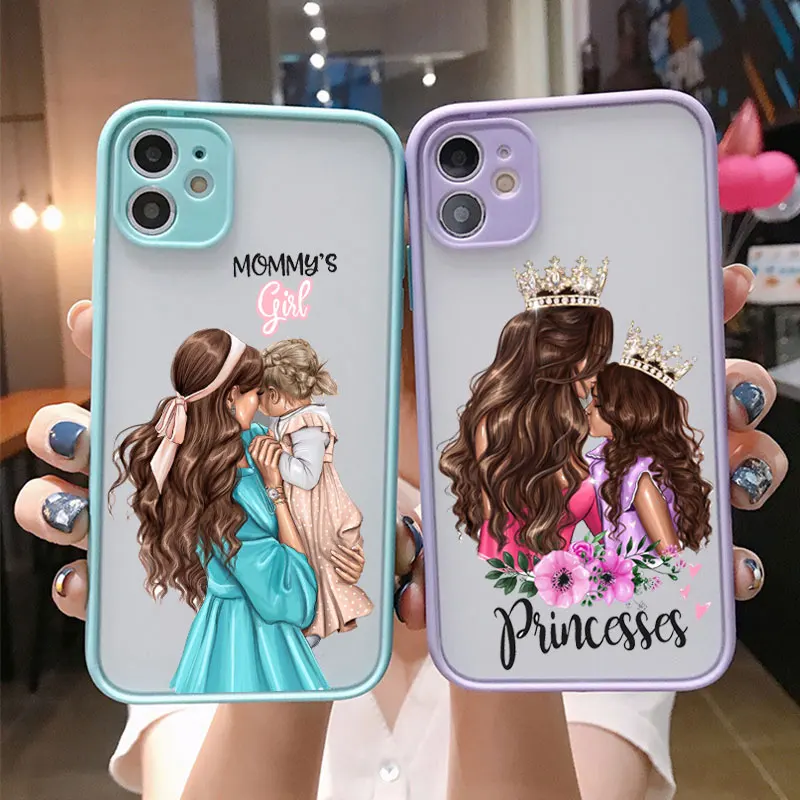 Super Mom Dad Phone Case For iPhone 13 12 11 Pro X XS Max XR 7 8 6 6S Plus Gril Boy Child Camera Lens Protection Soft Cover phone cases for iphone 12 mini 