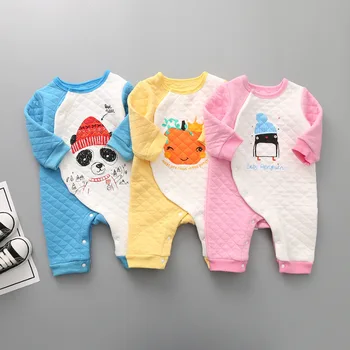 

Winter Air Layer Infant Fashion Long-sleeve Jumpsuit Crawling Clothes Onesie Newborns Men And Women Baby Clothes