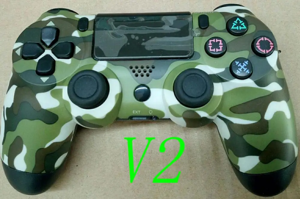 camo gree v2 JIE LI проводной контроллер PS4 Bluetooth геймпад для sony playstation Dualshock 4 Вибрационный джойстик без аккумулятора без разъема для наушников - Цвет: camo gree v2