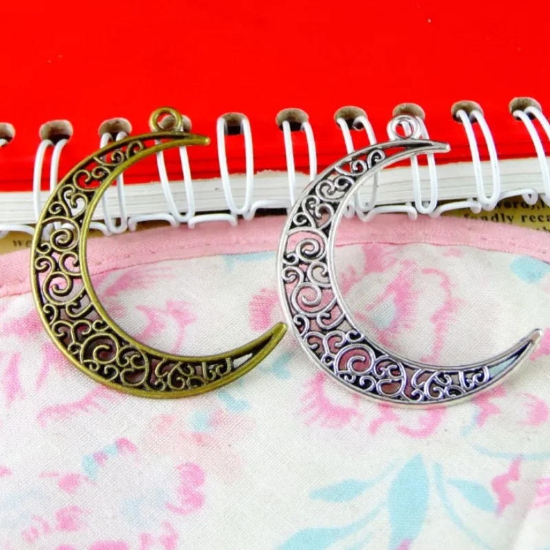 

40Pcs 30*40MM Antique Bronze Plated Moon Charms Diy Handmade Jewelry Findings Accessories