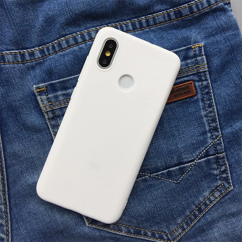 Белый матовый Силиконовый из ТПУ Fundas для спортивной камеры Xiao mi Red mi Примечание 7 5 6 K20 Pro 4X 5A 4A плюс 6A S2 7A mi 9T A1 5X A2 6X8 Lite 9 SE F1 чехол - Цвет: white