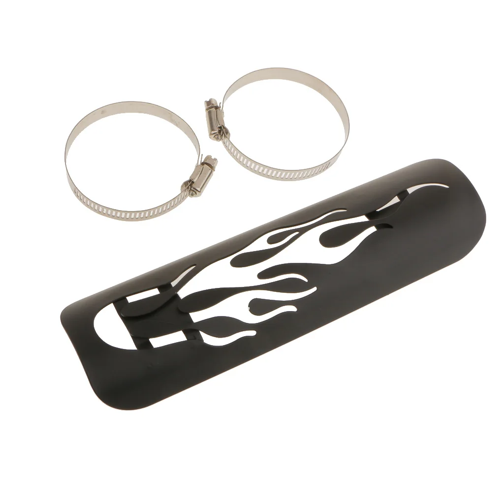 Fashion Pierced Exhaust Muffler Pipe Heat Shield Cover Heel Guard For Harley Cruise Black