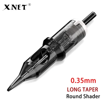 

XNET Tattoo Needles Disposable Tattoo Cartridge Needles Tattoo Supplies for Tattoo Machine 1205RL 1207RL Round Liner 0.35mm