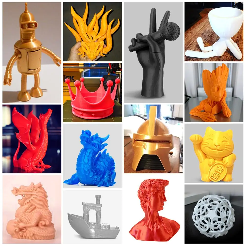 pla abs tpu Muti-Color PLA PETG SILK Filament 1.75MM 1KG Suitable For All Types Of FDM3D Printers Accuracy Dimension +/-0.02MM VacummPacking abs plastic 3d printer 3D Printing Materials