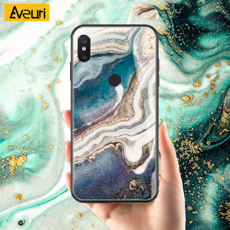Мраморный стеклянный чехол для телефона 9H Xiaomi Mi 8 9 Lite SE 9T Note 10 Pro 10T Redmi 9s 8T 5 6 7 K20