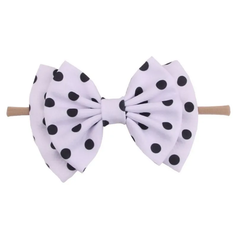 10pcs/lot Double Layer Hair Bows Elastic Nylon Headband Halloween Leopard Fruit Printed Nylon Hair Band Girls Hair Accessories - Цвет: 2