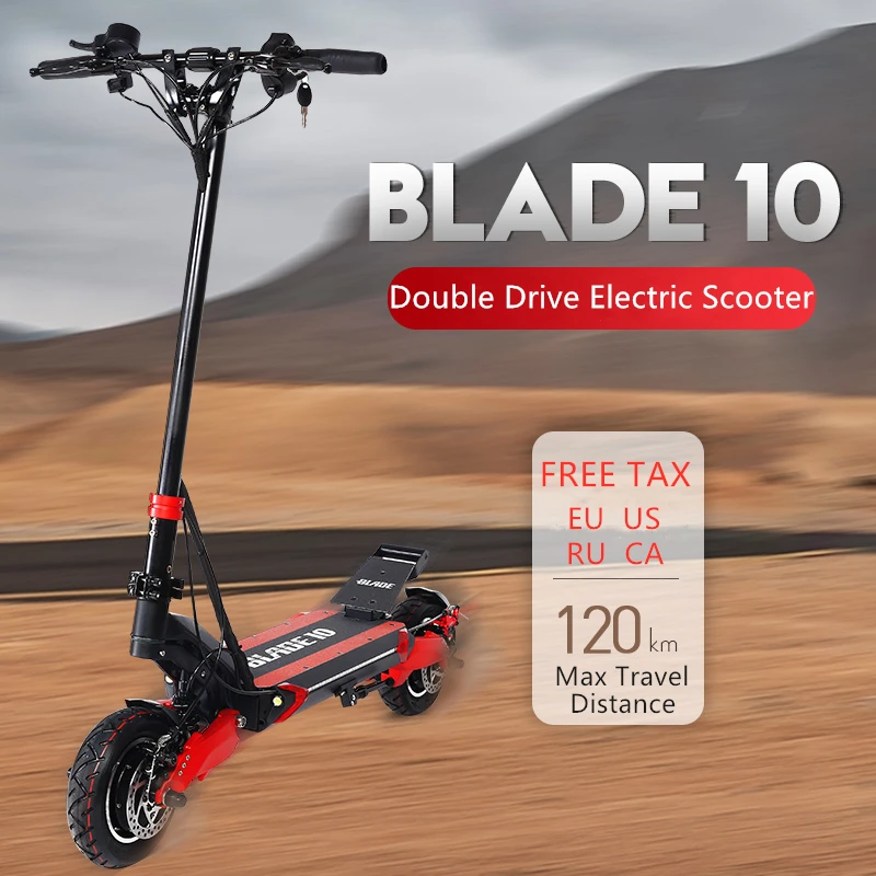 

BLADE10 Smart Electric Scooter 10 inch 52V 1000/2000W off-road foldable 65km/h Max Speed Dual Motor Skateboard Support 2 charger