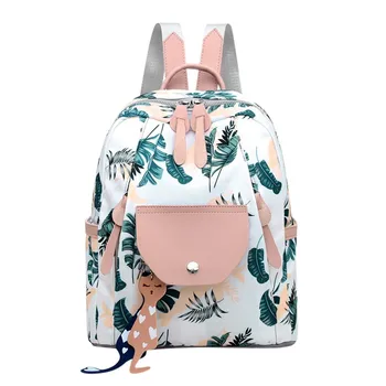

Women Oxford Backpack Leaves Graffiti Female Backpack Large Capacity Bag College School Bags For Teenagers Rucksack Mochila