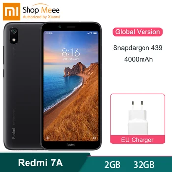 

Global Version Xiaomi Redmi 7A 2GB 32GB Telephone ROM 5.45" Snapdargon 439 Octa Core 4000mAh Battery 12MP Camera Big Smartphone