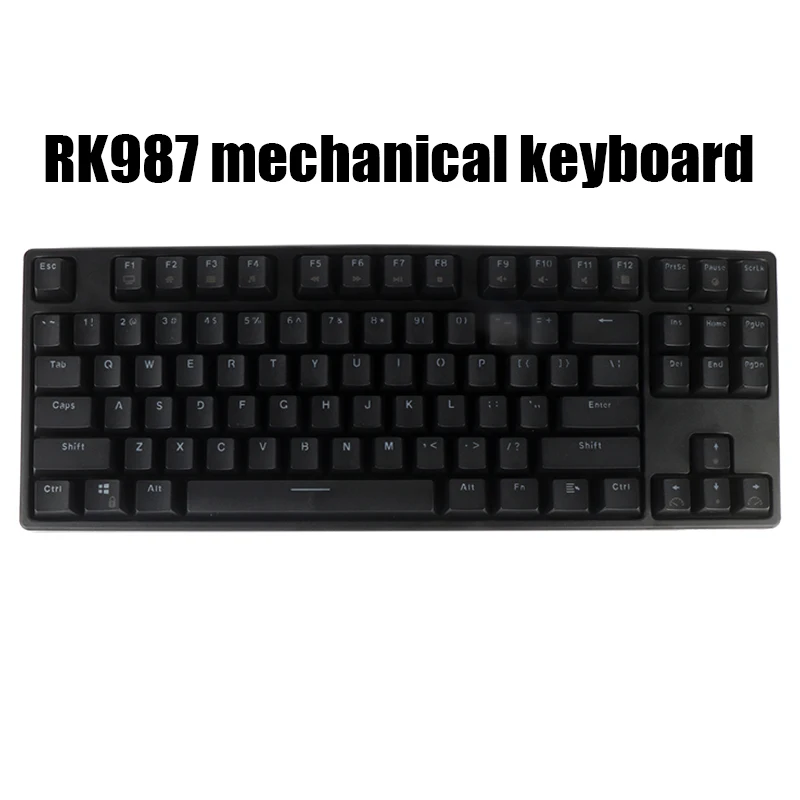 RK987 TKL, черный, 87 клавиш, механическая клавиатура Cherry Mx, коричневые, синие переключатели, игровая клавиатура, Белый светодиодный NKRO клавиатура с подсветкой