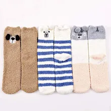 Женские носки Harajuku зимние носки женские теплые носки Kawaii повседневные зимние носки с мультяшным принтом Skarpetki Calcetines