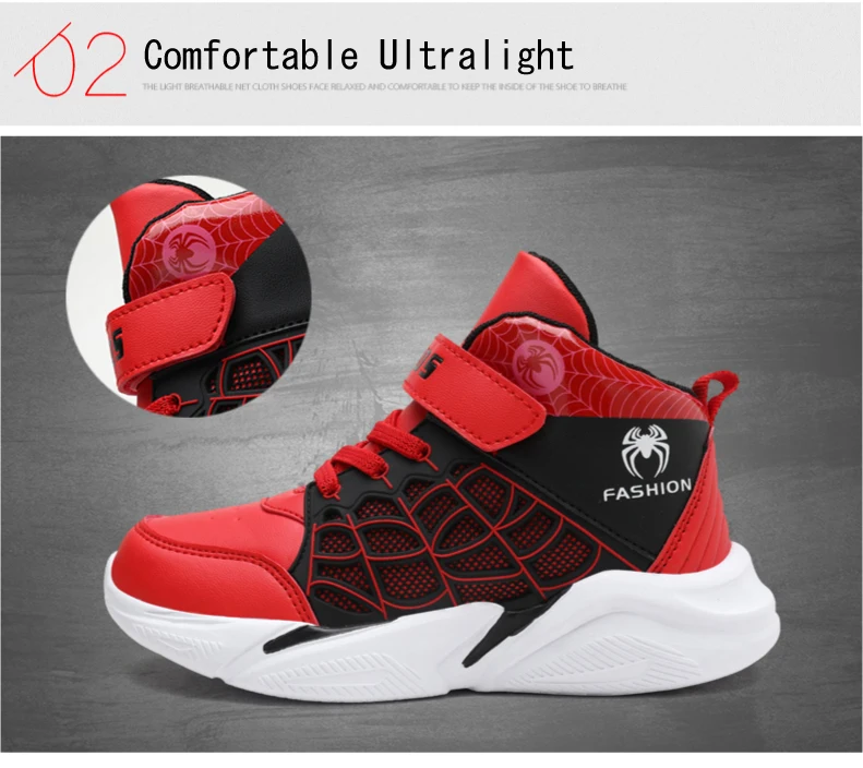 PINSEN 2019 Winter Kids Sneakers Boys Basketball Shoes Running Casual Children Shoes Boy Sport Spiderman Shoes chaussure enfant (5)
