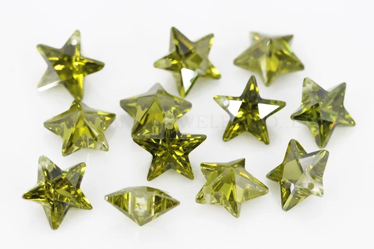 Details about   4x4~10x10mm Star Shape White Sythetic Cubic Zirconia Stone 