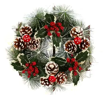 

Christmas Wreath Handmade Door Hanging Wreath Rattan Pendant Garland Shopping Mall Christmas Tree Decoration 30x30cm
