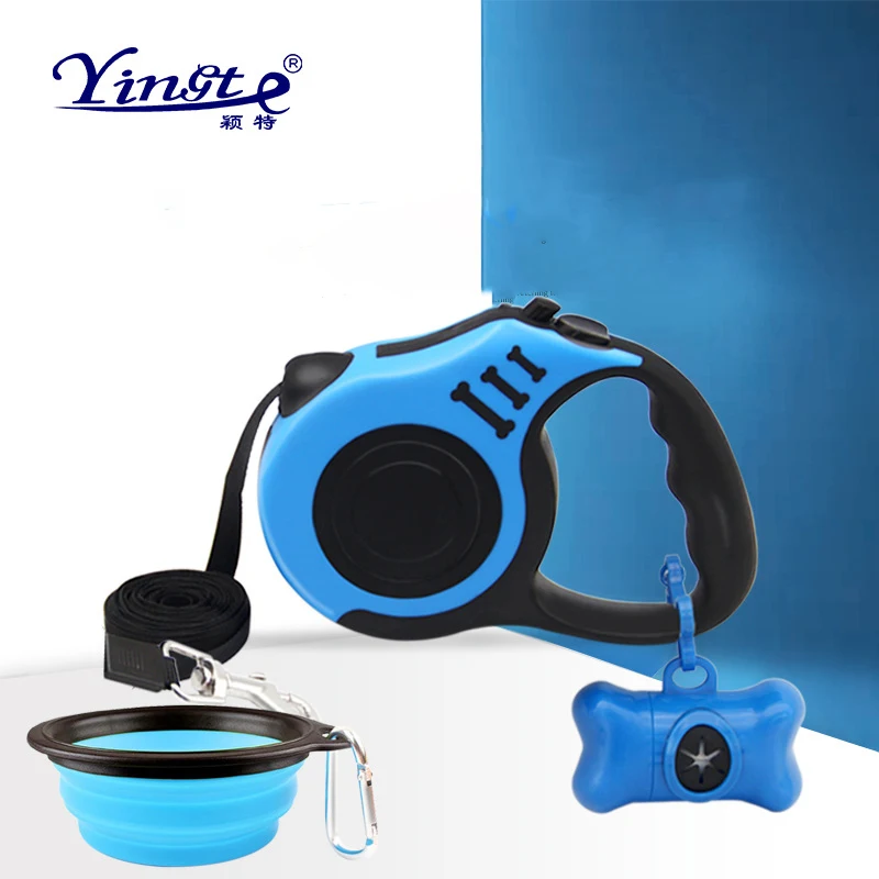 

Pet Retractable Dog Leash Automatic Flexible Dogs Puppy Cats Kitten Traction Rope Pet poop bag Pet dog bowl Pet Dog walking suit