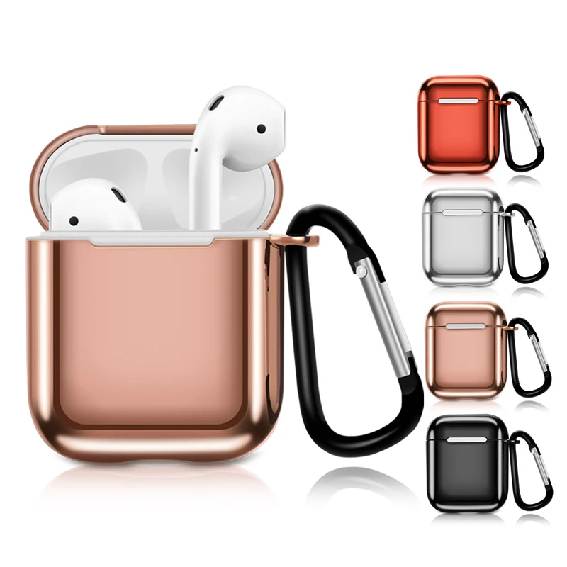 

Case For Original Apple Airpods Case Plating Luxury Cover For Apple Airpods 2 1 Case Accessories Headphone Hard shell Cases Box