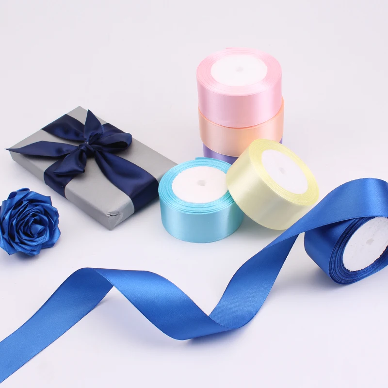 25Yards/Roll Grosgrain Satin Ribbons for Wedding Christmas Party Decoration Wide6mm-50mmDIY Bow Craft Ribbons Card Gift Material - Image 4