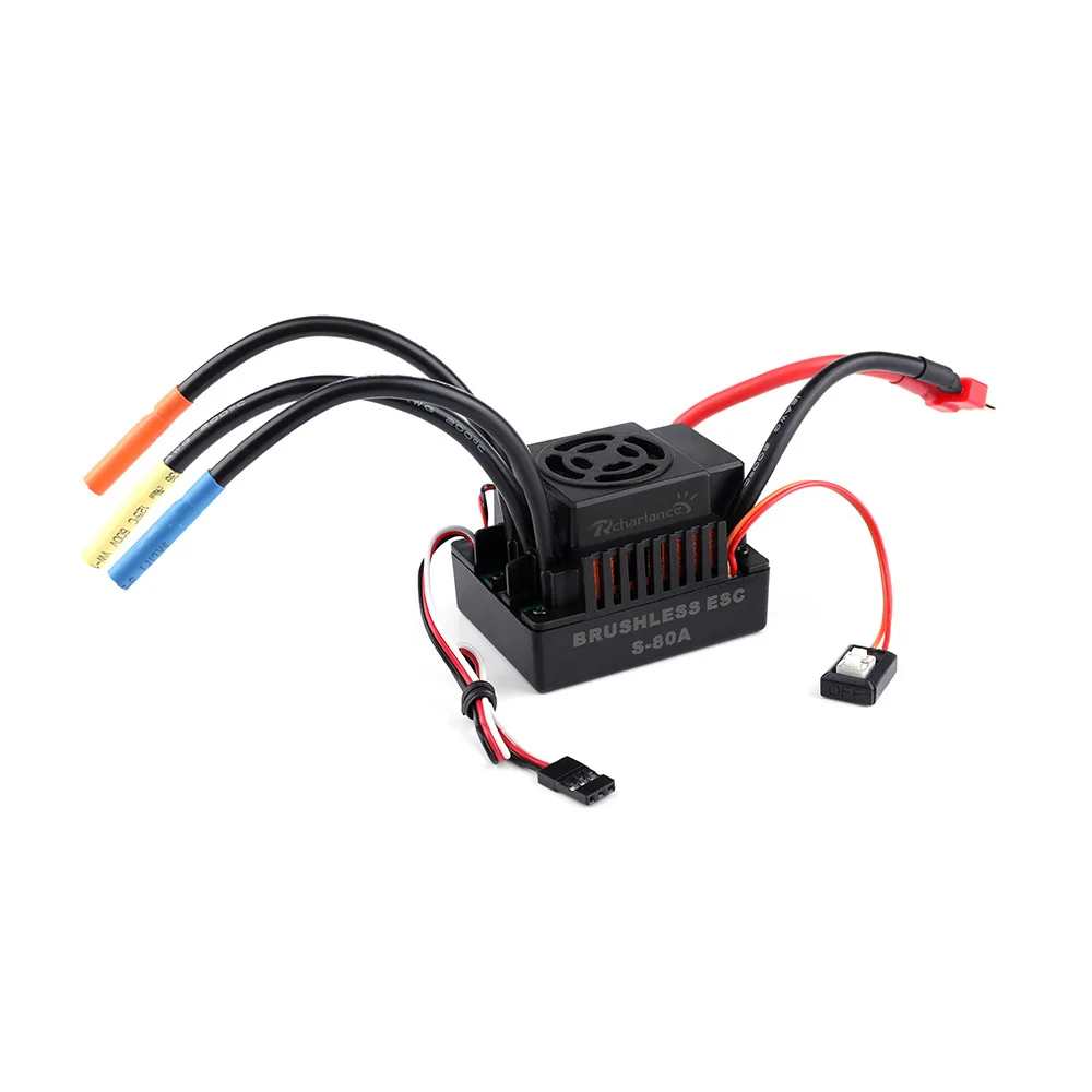 

Remote Control Car Model Accessories 80A Anti-spill Water Brushless Electric Speed Controller 1/10 1/8 Support 2s3s4s Lithium Mo