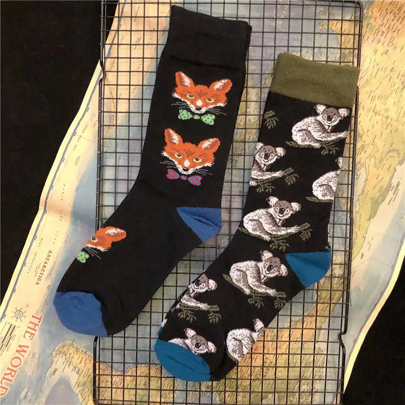 

Adult Crew Cotton Socks Little Mr Fox Foxes Pup Koala Bear Coala Koalas INNCH OFFICIAL Original Design 2021 Street Fashion Sox