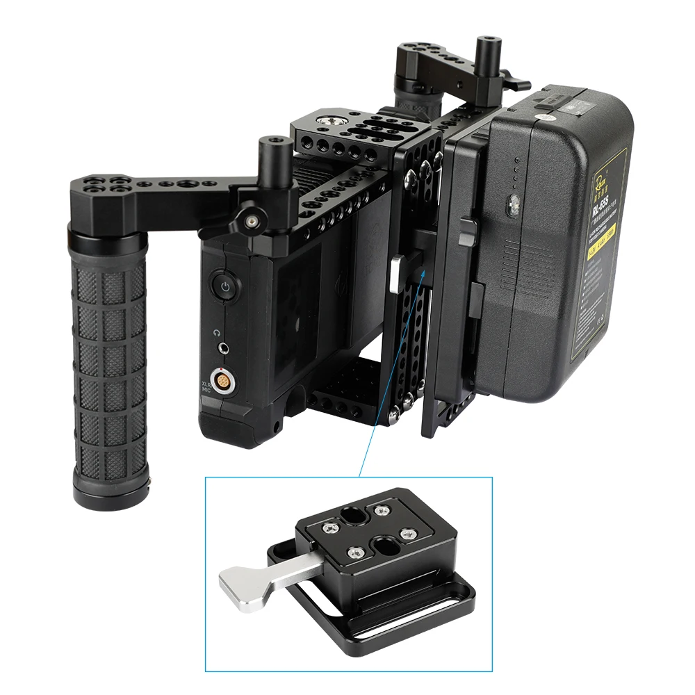 Quick Release Male V-Lock Plate + Female V-Lock Quick Release Plate With 1/4"-20