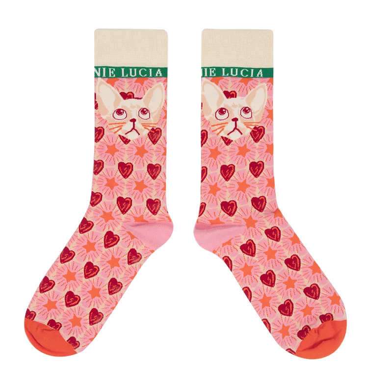 Счастливые носки женские mulher skarpetki хлопковые calcetines mujer divertido ponozky skarpety damskie transp носки art meia уличная одежда - Цвет: llt2