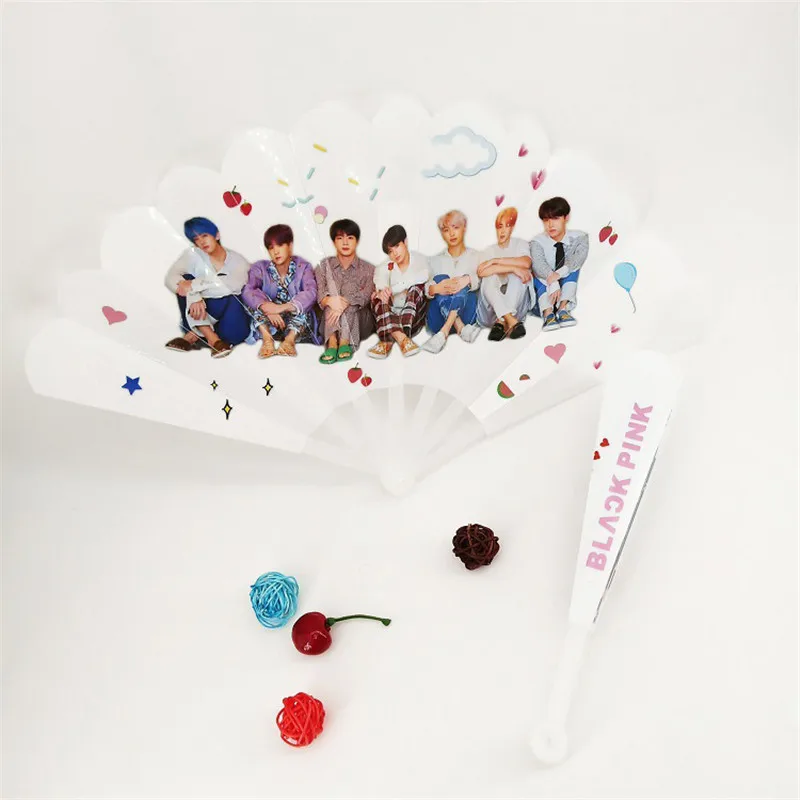 Bangtan мальчики BlackPink ПВХ семь раз вентиляторы карта душа PERSONA LOVE YOURSELF JUNG KOOK JIMIN JISOO Дженни Роза веера