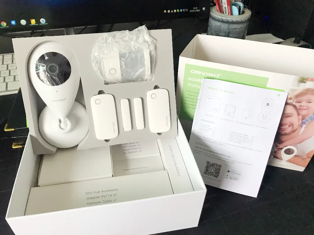 Orvibo ZigBee Smart Home Security Kit pro Controller Hub Smart Remote Control,Zigbee Motion Sensor Door& Window Sensor