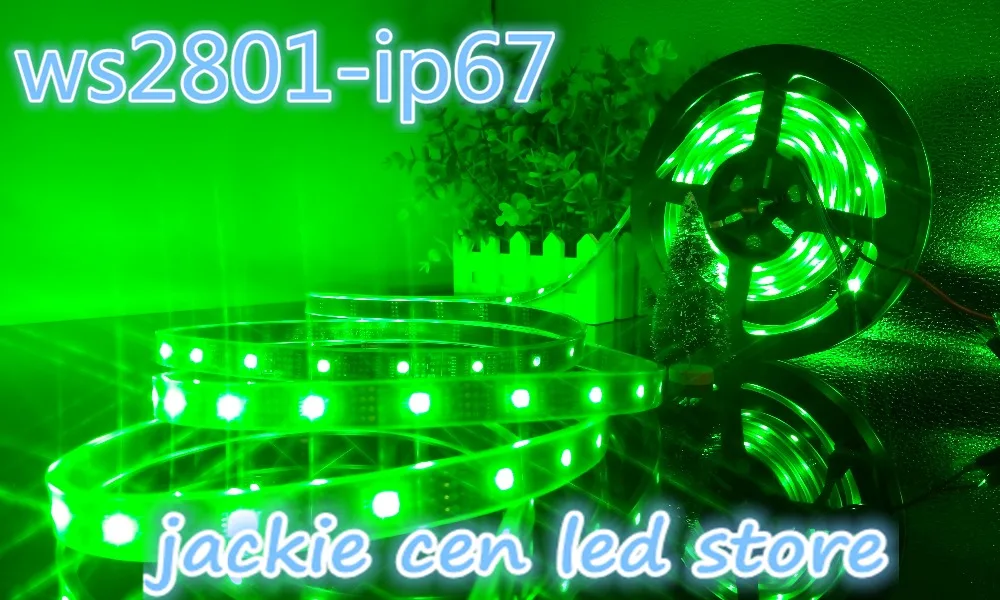 

50cm/1m//2m/3m//5m ws2801 32led/m 5050 RGB led strip 5V, White/black,ip30/ip65 /ip67 Arduino development ambilight TV
